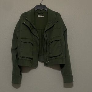 SONOMA green olive  Jean Jacket Size Small petite